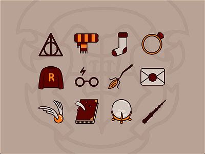 Harry Potter icons by Tanya Shibalkova on Dribbble