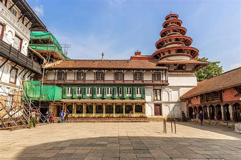 Royal Palace building at Kathmandu Durbar Square, Nepal. Photograph by ...