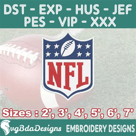 NFL Machine Embroidery Design, 6 Sizes Embroidery Machine Designs