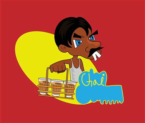 chai wala cartoon character Indian, Pakistani street tea seller 11124687 Vector Art at Vecteezy