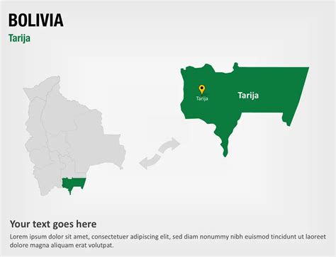 Tarija - Bolivia PowerPoint Map Slides - Tarija - Bolivia Map PPT Slides, PowerPoint Map Slides ...