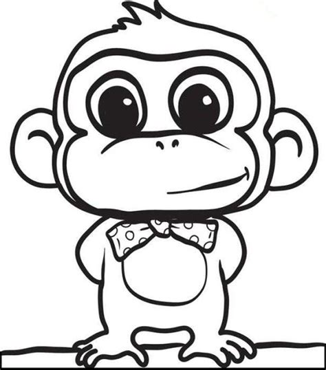 Cute Baby Monkey Coloring Pages Printables Coloring Home | Cartoon coloring pages, Monkey ...