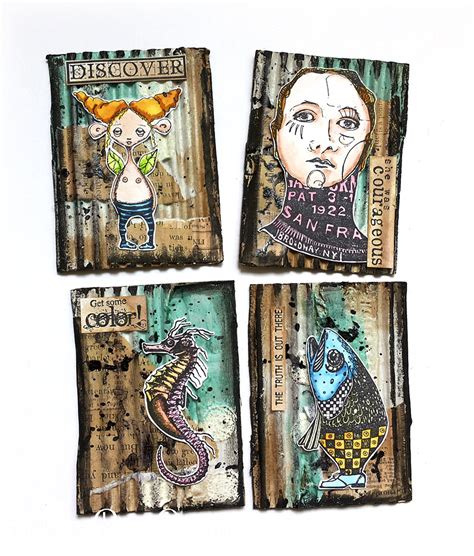 Susanne Rose Designs: Mixed Media Artist Trading Cards