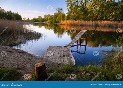 Old wooden fishing pier. stock image. Image of bridge - 40582225