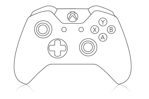 Xbox One Controller Sketch Coloring Page #VideoGameCakeIdeas en 2020 ...