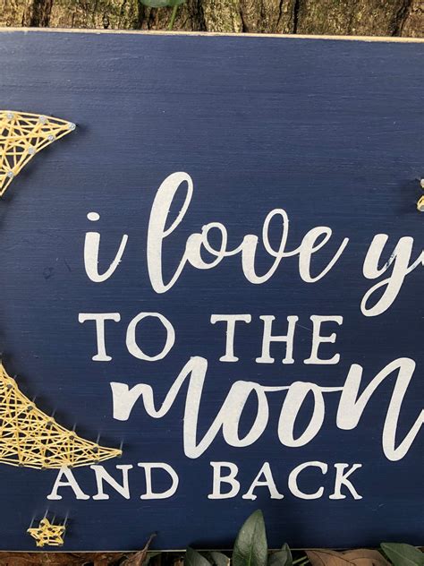 I Love You to the Moon and Back Sign String Art Sign Hand - Etsy