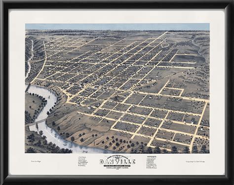 Danville IL 1869 | Vintage City Maps