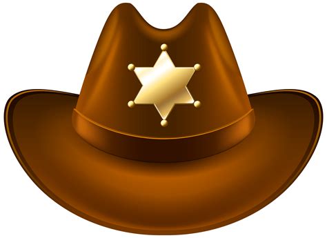 Cowboy Hat with Sheriff Badge Transparent PNG Clip Art Image | Cowboy, Cappelli, Immagini
