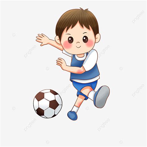 Boy Playing Football PNG Picture, Cute Little Boy Playing Football, Playing Football Clipart ...