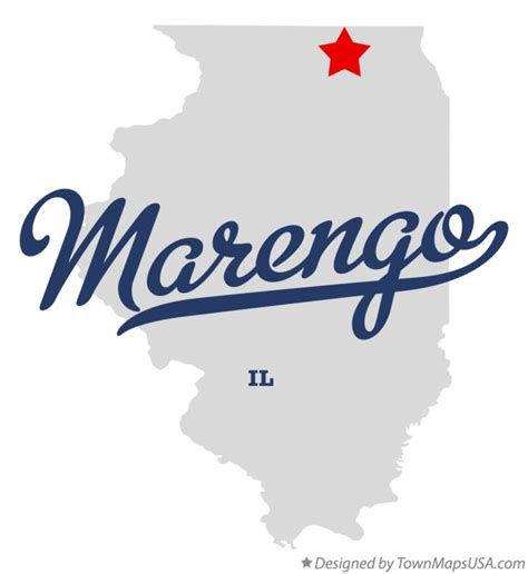 Map of Marengo, IL, Illinois