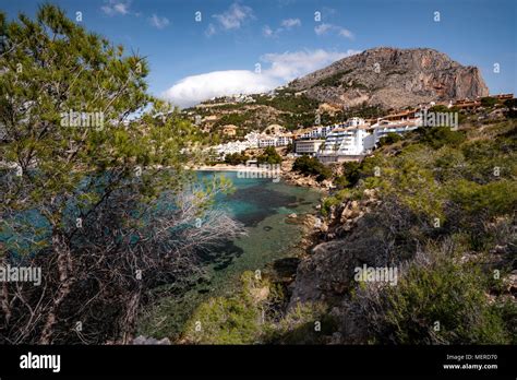 Between Altea and Calpe the Mascarat beach area with its turquoise ...