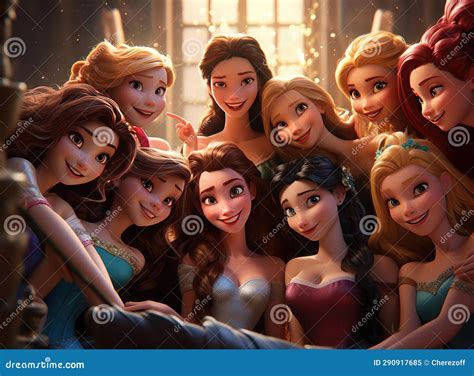 A Group of Princesses Smiling Stock Image - Image of princess, generated: 290917685