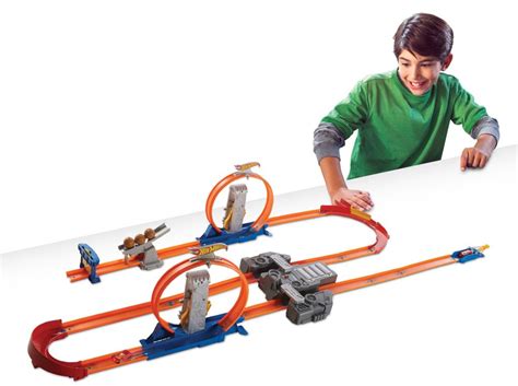 NEW Hot Wheels Track Builder Total Turbo Takeover Track Set Car Race ...