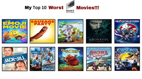 My Top 10 Worst Sony Pictures Movies!!! by jacobstout on DeviantArt