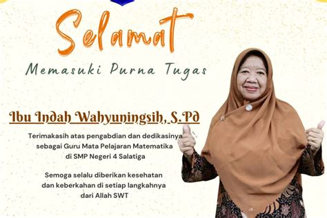 35 Tahun Pengabdian, Guru Matematika SMP Negeri 4 Salatiga Memasuki Purnatugas – SMP Negeri 4 ...