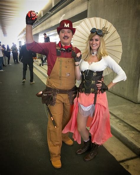 Steampunk Fashion Guide: Steampunk Mario and Princess Peach Cosplay