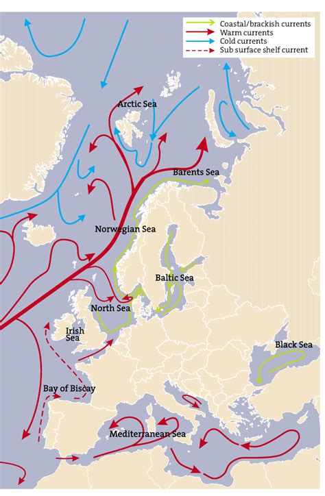 Europe Sea Map