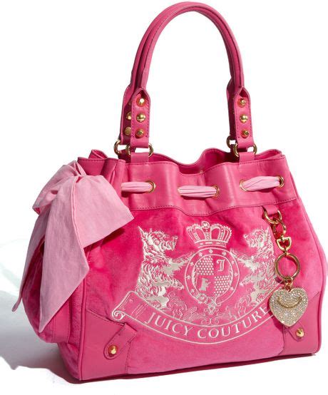 Juicy Couture Scotty - Daydreamer Velour Tote in Pink (dragonfruit) | Lyst