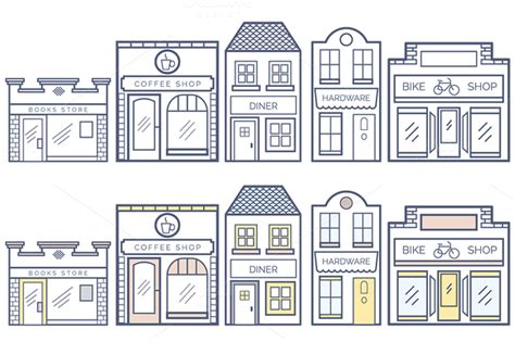 13 Business Buildings Vector | Building illustration, Drawings ...