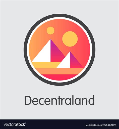 Mana - decentraland the logo money or market Vector Image