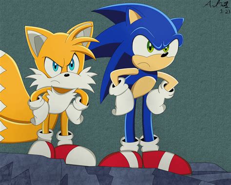 IDW Sonic and Tails angry redraw in the Sonic X style (Artist: AndTails ...