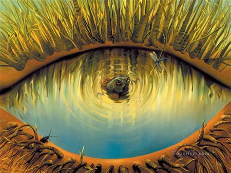 modern contemporary 24 surrealism lake of eye Painting in Oil for Sale