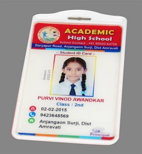 White Plastic ID Card Holder, For School at Rs 15/piece in Amravati ...