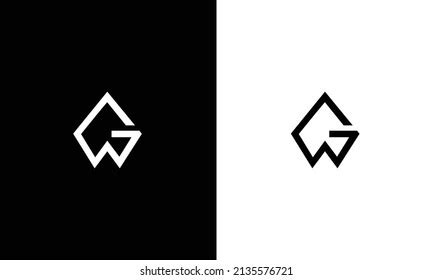 Gw Initial Logo Design Vector Graphic Stock Vector (Royalty Free) 2135576721 | Shutterstock