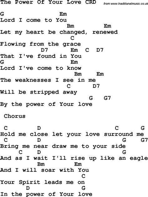 Power Of Your Love Lyrics Chords - Sheet and Chords Collection