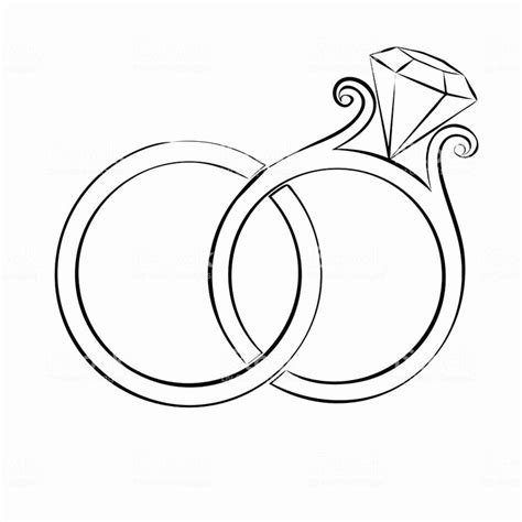 Two Wedding Rings Drawing