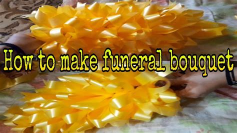 How to make funeral bouquet|Funeral ribbon|Step by step|Very easy - YouTube