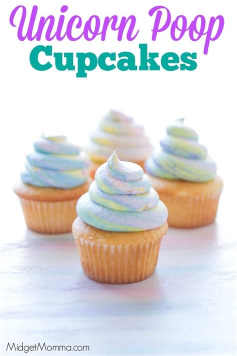 Unicorn Poop Cupcakes The Trick to the Unicorn Swirl) • MidgetMomma