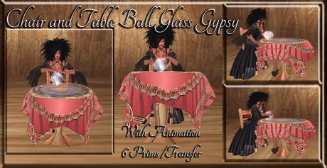 Second Life Marketplace - LSR - Chair and Table Ball Glass Animation Gysy