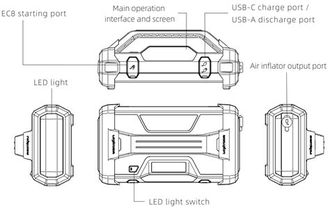 LOKITHOR JA301 Jump Starter Power Bank Air Compressor Instruction Manual