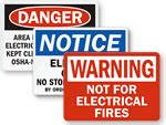 Electrical Safety Signs - Assured Best Prices