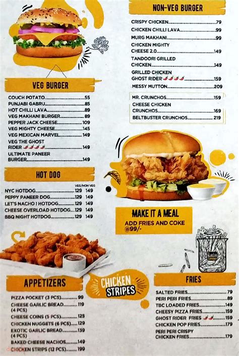 Menu of The Burger Company, Sector 76, Noida | Dineout