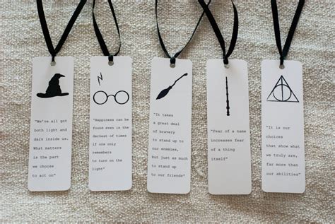 Set of 5 Harry Potter bookmarks unique bookmark