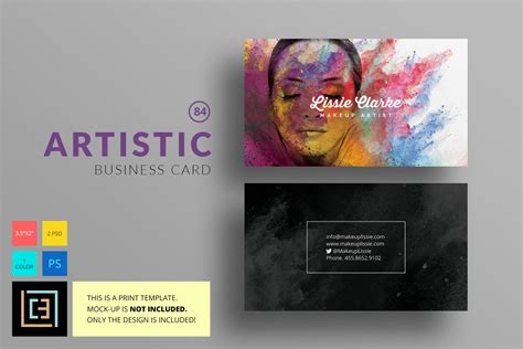 Artistic Business Card - BC084 (77635) | Business Cards | Design Bundles