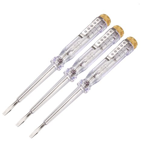 Voltage Test Screwdriver 100-500V 4mm Slot Neon Tester Electroprobe 3PCS - Walmart.com - Walmart.com