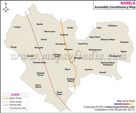 Narela Assembly (Vidhan Sabha) Election Results 2015, Constituency Map ...