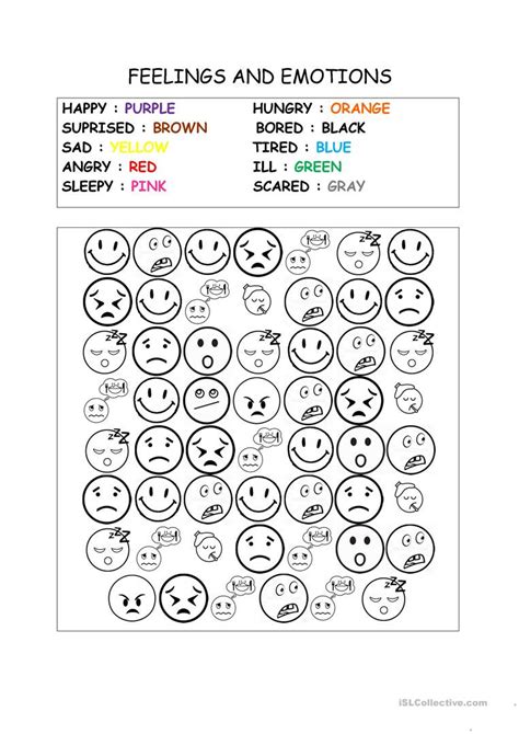 Feelings Emotions Worksheet For Young Learners English — db-excel.com