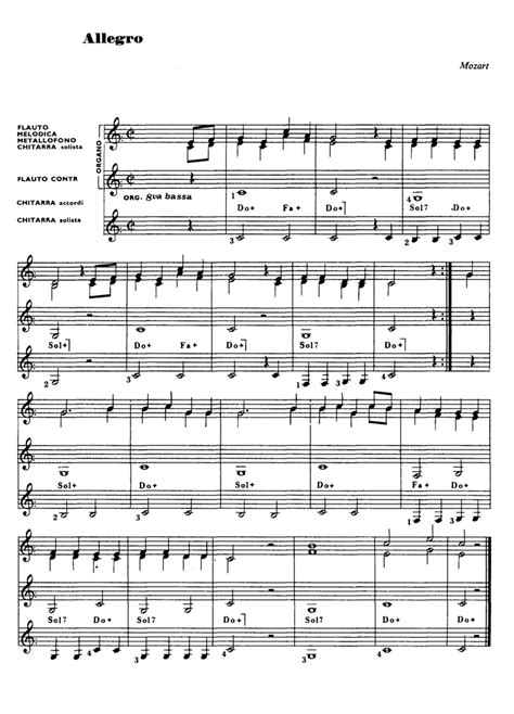 Mozart ALLEGRO Easy Sheet music | Easy Sheet Music