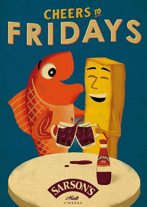 Sarsons Fish & Chips on Fridays Retro Advertising, Vintage Advertisements, Adverts, Advertising ...