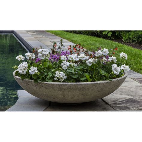 Textured Zen Bowl Large Outdoor Planter Kinsey Garden Decor