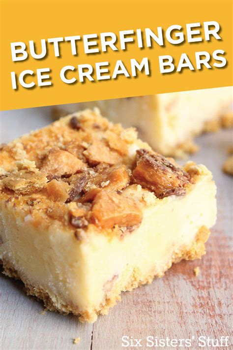 Butterfinger Ice Cream Bars | Recipe | Frozen dessert recipe, Icecream ...