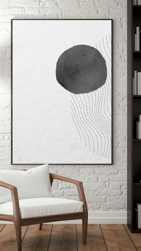 Black and White Wall Art Print, Lines Wall Art, Living Room Design ...