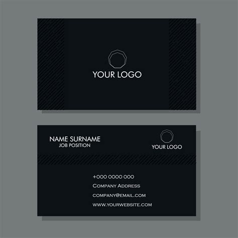 Black and white business card 3322495 Vector Art at Vecteezy