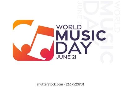 World Music Day June 21 Vector Stock Vector (Royalty Free) 2167523931 ...