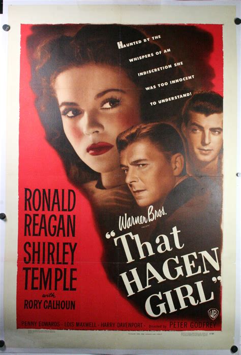 THAT HAGEN GIRL, Original Ronald Reagan Movie Poster - Original Vintage ...