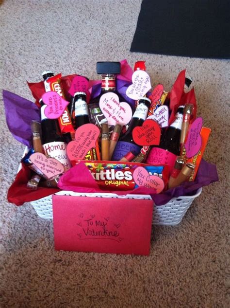 Valentines Gift Basket Ideas in 2021 | Valentine gift baskets, Valentine gifts for husband ...